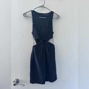 Zara Linen Dress w Cutouts